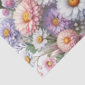 Waterverf Bloemen in zachte pastels Tissuepapier (Detail)