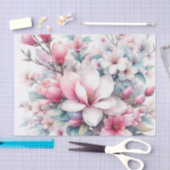 Waterverf Bloemen in zachte pastels Tissuepapier (Craft)