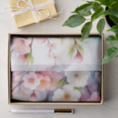 Waterverf Bloemen in zachte pastels Tissuepapier (Geschenk)