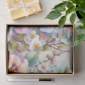 Waterverf Bloemen in zachte pastels Tissuepapier (Geschenk)
