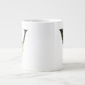 Waterverf bloemen Initiaal Mok met letter V (Voorkant)