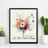  Waterverf Bloemen Inspirerend Quote Poster