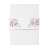 Waterverf Bloemen Invitation Belly Band Uitnodigingen Wikkel (Achterkant Voorbeeld)