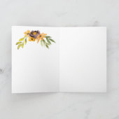 Waterverf Bloemen Jubileum Kaart voor Paar (Binnen)