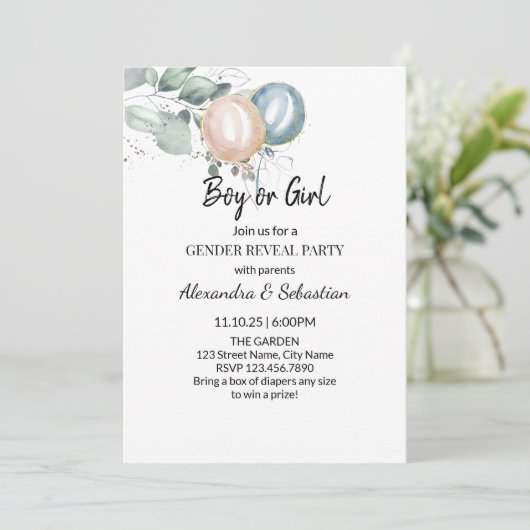 Waterverf bloemen kaart (Staand voorkant)