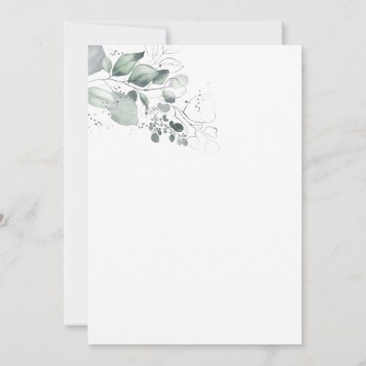 Waterverf bloemen kaart (Achterkant)