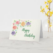 Waterverf bloemen Kaart (Gele Bloem)