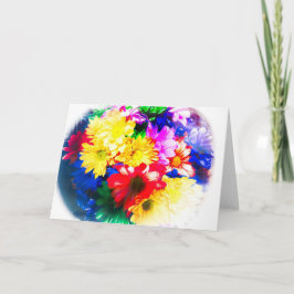 Waterverf Bloemen Kaart