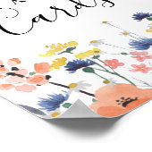 Waterverf bloemen Kaarten Poster (Hoek)