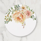 Waterverf bloemen, kalligrafie bruiloft dank u bedankjes labels (Achterkant)