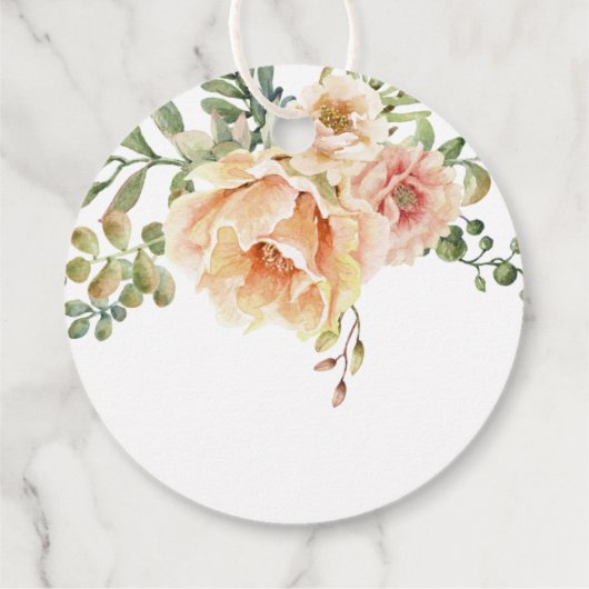 Waterverf bloemen, kalligrafie bruiloft dank u bedankjes labels (Achterkant)