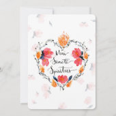 Waterverf Bloemen katholieke weddenschappen Kaart (Achterkant)