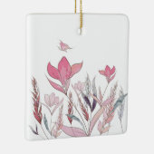 Waterverf bloemen keramisch ornament (Rechts)