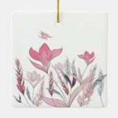 Waterverf bloemen keramisch ornament (Achterkant)