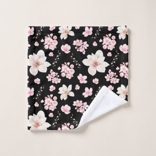 Waterverf Bloemen Kersenbloesem bloemenmotief Bad Handdoek (Wasdoekje)