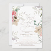 Waterverf Bloemen Kerst, feestelijk elegant Kaart (Voorkant)