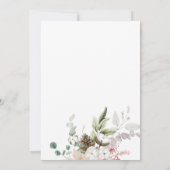 Waterverf Bloemen Kerst, feestelijk elegant Kaart (Achterkant)