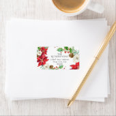 Waterverf Bloemen Kerstmis Bloemen n Foliage Etiket (Insitu)