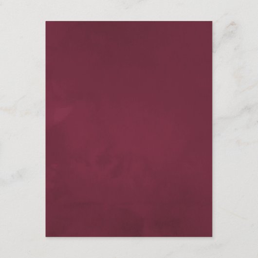 Waterverf Bloemen Kerstmis Bruiloft Gast Details Informatiekaartje (Achterkant)