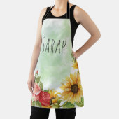 waterverf bloemen KeukenSchort Schort (Insitu)