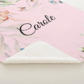 Waterverf Bloemen, Klein Wieg of Wandelwagen Sherpa Deken (3/4)