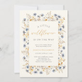 Waterverf Bloemen Kleine Wildflower Baby shower Kaart (Voorkant)