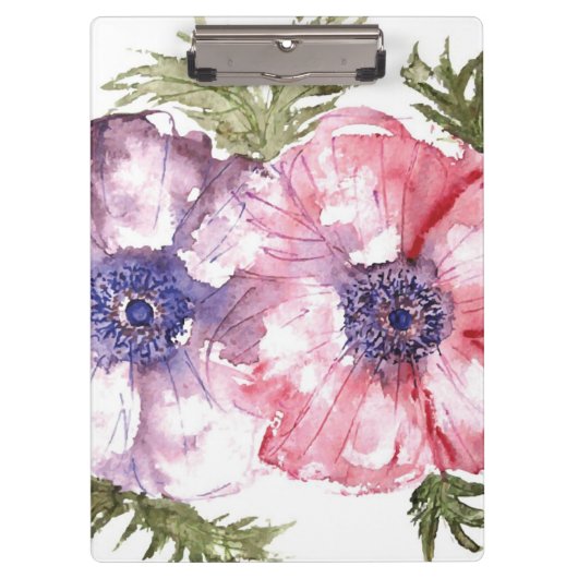 Waterverf bloemen klembord (Voorkant)