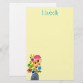 Waterverf bloemen kleurrijke florale bloemen briefpapier (Voorkant / Achterkant)