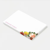 Waterverf Bloemen Kleurrijke Moderne Sjabloon Eleg Post-it® Notes (Schuin)