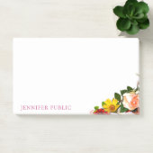 Waterverf Bloemen Kleurrijke Moderne Sjabloon Eleg Post-it® Notes (Kantoor)