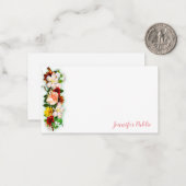 Waterverf Bloemen Kleurrijke Sjabloon Handgeschrev (Voorkant / Achterkant in situ)