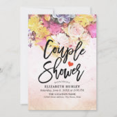 Waterverf bloemen Koestdouche bruiloft Kaart (Voorkant)