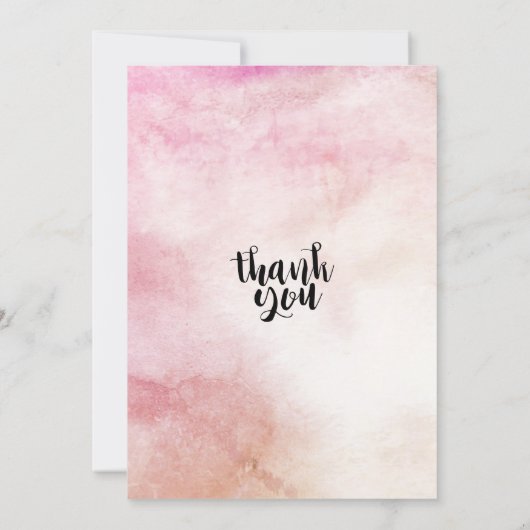 Waterverf bloemen Koestdouche bruiloft Kaart (Achterkant)