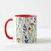 Waterverf Bloemen Koffie Mok (Links)
