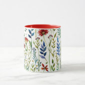 Waterverf Bloemen Koffie Mok (Midden)