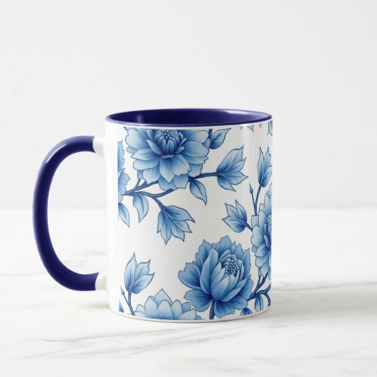 Waterverf Bloemen Koffie Mok (Links)