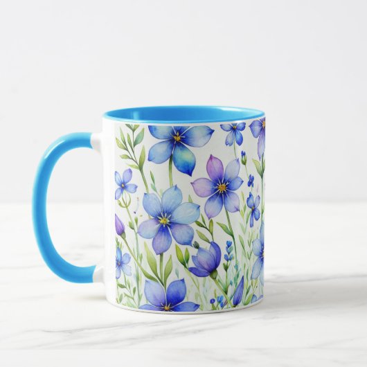 Waterverf Bloemen Koffie Mok (Links)