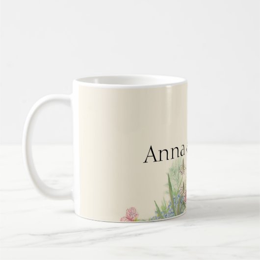 waterverf bloemen koffiemok (Links)