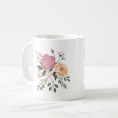Waterverf bloemen koffiemok (Voorkant links)