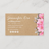 Waterverf bloemen kraft Visitekaartje (Achterkant)