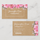 Waterverf bloemen kraft Visitekaartje (Voorkant / Achterkant)