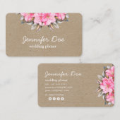 Waterverf bloemen kraft Visitekaartje (Voorkant / Achterkant)