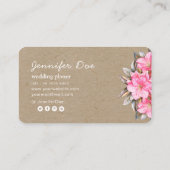 Waterverf bloemen kraft Visitekaartje (Achterkant)