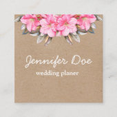 Waterverf bloemen kraft Visitekaartje (Voorkant)