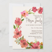 Waterverf Bloemen Krans Foster Baby/Kinderdouche Kaart (Voorkant)