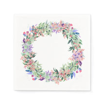 Waterverf Bloemen Krans Papieren servetten