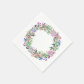 Waterverf Bloemen Krans Papieren servetten (Hoek)