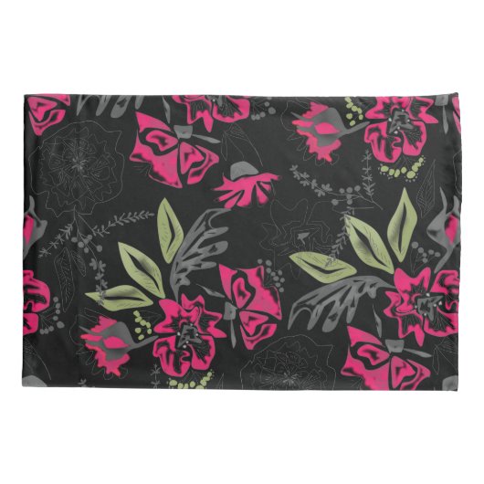 Waterverf bloemen kussensloop (Achterkant)