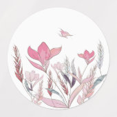 Waterverf bloemen labels (Design 2)