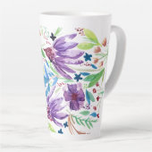 Waterverf bloemen latte mok (Rechterhoek)